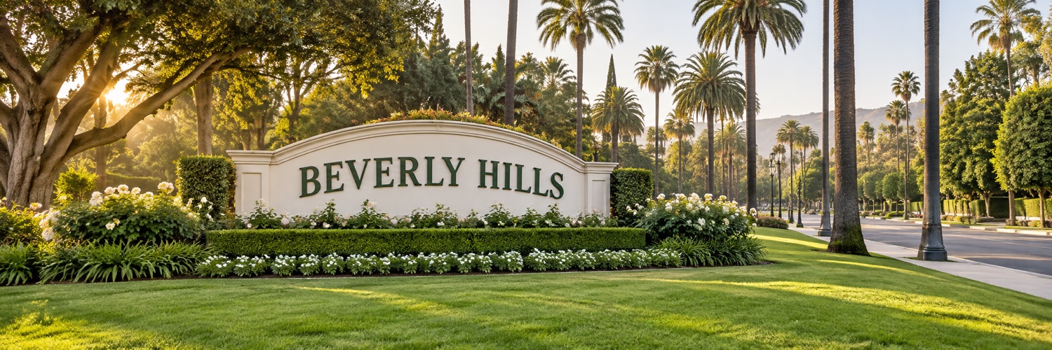 Illustrative Beverly Hills scene, not the offered duplex
